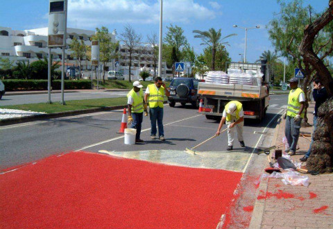 新榮區塑膠跑道施工