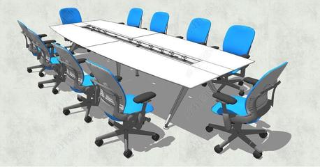 精品會議室辦公室桌椅SU模型素材 提升辦公環(huán)境設計效率