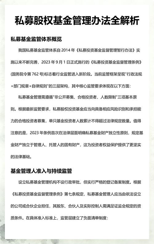 私募股權基金管理辦法全解析 私募股權投資基金管理規范與實務